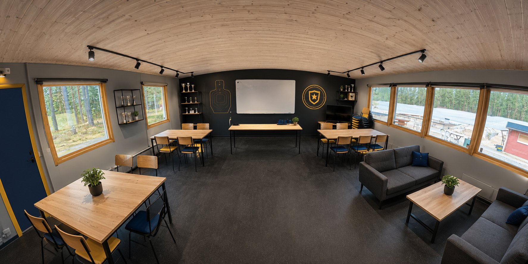 02 Skjutbanan, mot whiteboarden, visualisering